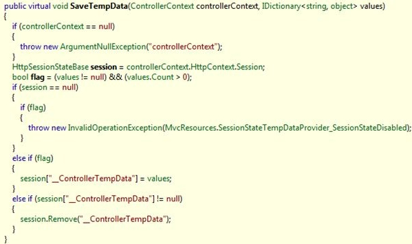 Save temo data method definition